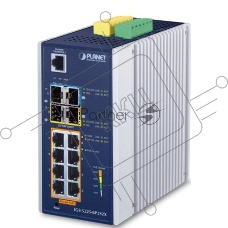 Коммутатор PLANET IGS-5225-8P2S2X, 8×1 Гбит/с PoE+ + 2×1 Гбит/с SFP + 2×10 Гбит/с SFP+, управляемый