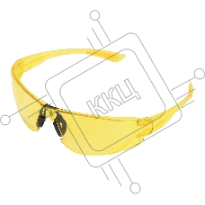 Очки защитные Denzel открытые, поликарбонатные, желтая линза