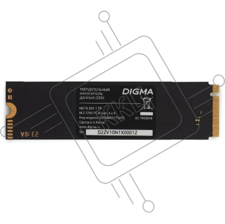 Накопитель SSD Digma PCIe 4.0 x4 1TB DGSM4001TS69T Meta S69 M.2 2280
