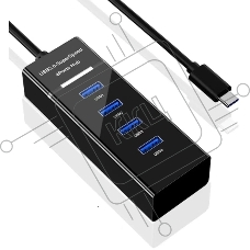Разветвитель USB-C Digma DHUB-4USB-C-3.0 4порт. черный