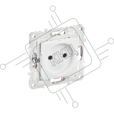 Розетка SKANDY 10А без заземл. без защ. шторок SK-R02W арктич. бел. IEK SK-R10-10-K01