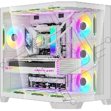 Компьютерный корпус AeroCool / Formula Crystal Z6 Floe белый без БП ATX 4x120мм 2xUSB 3.0 audio bott PSU