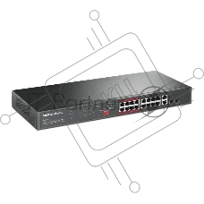 Коммутатор Mercusys MS118CP, 16×100 Мбит/с PoE + 2×1 Гбит/с, неуправляемый