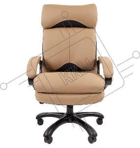 Кресло для руководителя Chairman 505 экопремиум бежевый (черный пластик)