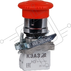 Кнопка КМЕ 5611 мФС красный 1но 1нз гриб IP65