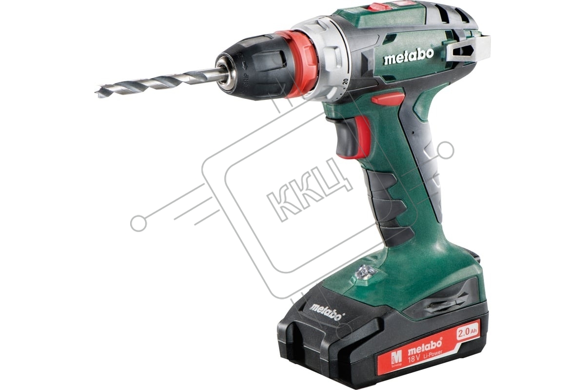 Дрель-шуруповерт Metabo BS 18 Quick 602217500, Аккумуляторный, 18В, 2 АКБ, Кейс