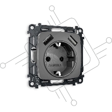 Комплект механизма электрической розетки OMEGA Антрацит серый 2USB A+A 18W (быстрая зарядка) с/з QUANT (OP6590, VM155) MO659010