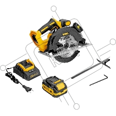 Пила циркулярная аккумуляторная бесщет. Denzel CCSH-BL-20-185, 185 мм, Li-Ion, 20 В