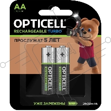 Аккумулятор Opticell Turbo 6080001 AA NiMH 2600mAh (2шт) блистер