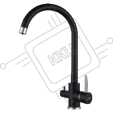 Кухонный смеситель GranFest Quarz GF-Z-5420, U-образный, кран под фильтрованную воду, черный