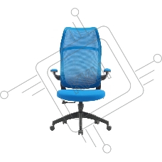 Кресло компьютерное Cactus CS-MC505-BL темно-синий, сиденье темно-синий, сетка/ткань, крестов. пластик