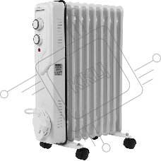 Масляный обогреватель Centek CT-6206 (9 секций), белый, 1000/1500/2000 Вт, 20 м2, 3 режима, термостат