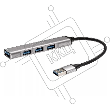 Переходник USB 3.0 -->USB3.0+3 USB2.0, Aluminum Shell, 0.2м Telecom <TA308U>