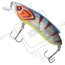 Воблер минноу 451, SAN-MINNOW BAX 73SP, Голубая с блестками и оранж. с низу