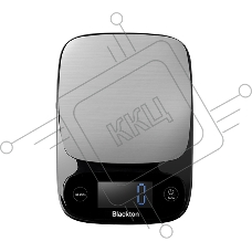 Кухонные весы Blackton Bt KS112 Black, тип управления: сенсорное, дисплей LCD, количество высокочувствительных датчиков: 1, выбор единиц измерения: грамм, килограмм, фунт:унция, миллилитр (молоко, вода), жидкая унция, унция, интервал измерения: 1 г, макси