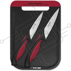 Набор ножей кухон. Rondell Arsenale RD-1975 компл.: 3 предм. разд. дос. черный/красный блистер