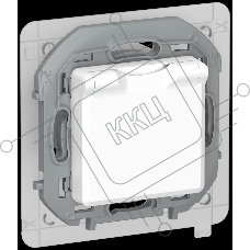 IEKINSPIRIA Розетка 1-местная с заземлением с защитными шторками и крышкой 16А IP44 6737401 белый