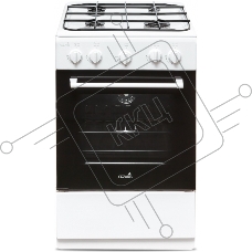 Плита газовая Cezaris ПГ 2150-00 белый, конфорок 4 шт, духовка 43 л, 51 см x 85 см x 55 см