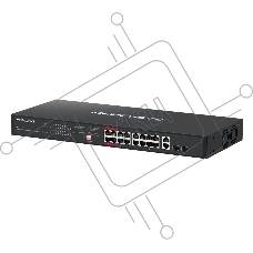 Коммутатор Mercusys MS120GP, 16×1 Гбит/с PoE + 2×1 Гбит/с + 2×1 Гбит/с SFP, неуправляемый