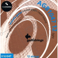 Комплект струн GALLI STRINGS [AGB1047-12] для 12-струнной акустической гитары, размер 10-47