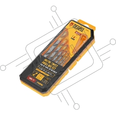 Набор сверл по металлу Denzel 2-8мм, Р6М5-TiN, Golden Tip, 6 шт 723000