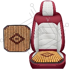 NOVA BRIGHT (коврик) массажная деревянная, бежевая с рисунком, противоскользящая основа 48144