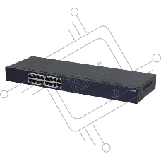 Неуправляемый 16-портовый коммутатор DAHUA DH-SF1016 16xRJ45 100Mb, коммутация 3.2 Гбит/с, MAC-таблица 8К, металл