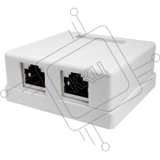 Розетка Suprlan 10-0308-1 наклад.RJ45 2 кат.5E FTP бел.