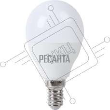 Лампа светодиодная Ресанта LL-R-G45-7W-230-3K-E14 шар, 7 Вт, тепл., Е14