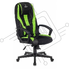 Кресло игровое Бюрократ Zombie 9 черный/салатовый, искусст.кожа/ткань, крестовина пластик