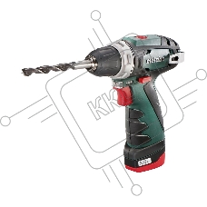 Дрель-шуруповерт аккумуляторная Metabo PowerMaxx BS 600080500, Аккумуляторный, 12В, 2 АКБ