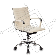 Кресло руководителя Бюрократ CH-883-LOW/IVORY слоновая кость, низкая спинка, искусственная кожа, крестовина хром Кресло руководителя Бюрократ CH-883-LOW/IVORY слоновая кость, низкая спинка, искусственная кожа, крестовина хром