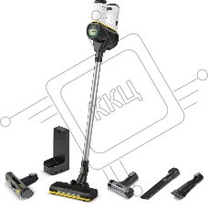Пылесос вертикальный Karcher VC 6 Cordless серебристый/белый, питание от аккумулятора, 250 Вт, уборка сухая, пылесборник 0.8 л, работа от АКБ max 50 мин.