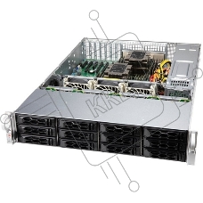 Корпус Supermicro server chassis CSE-LA26E1C4-R609LP, 2U, 12x 3.5