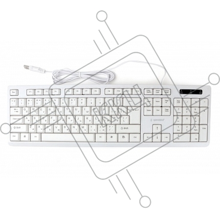 Клавиатура Gembird KB-8355U, USB, белый (бежевый), лазерная гравировка символов, кабель 1,85м