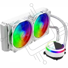 Жидкостная система охлаждения Alseye M240W белый, 120 мм, алюминий/медь, 1800 об/мин, 42.3 дБ, 4 pin