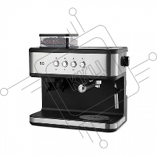 Кофейная станция BQ CM1003 сталь/черный, исп. кофе - зерновой/молотый, 1.5 л, 1150 Вт. 15 Бар.