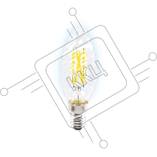Светодиодная лампа Ambrella light 202126 Filament LED C35 6W E14 6400K (50W) 220-240V