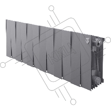 Радиатор биметаллический Royal Thermo PianoForte 200 Серебристый - 12 секц.