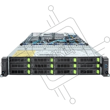 Серверная платформа Gigabyte R283-S96/2U/2xIntel (Gen 4/5)/2xHS/32xDIMM/12xLFF NVME/SAS/SATA + 2xSFF SAS/SATA/2xGbE/2xOCP 3.0/4xFHHL/2x2000W/Rails