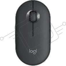 Мышь беспроводная Logitech Pebble M350 графитовый, 1000 dpi, радиоканал, Bluetooth, USB, кнопки - 3