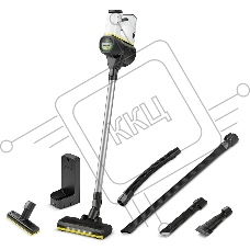 Пылесос вертикальный/ручной Karcher VC 6 Cordless ourFamily Car черный/белый, питание от аккумулятора, 250 Вт, уборка сухая, пылесборник 0.8 л, работа от АКБ max 50 мин