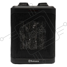 Тепловентилятор Sakura SA-0558, черный, 1500 Вт, 20 м2, термостат