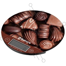 Весы кухонные Sakura SA-6076C 8кг, элек шоколад