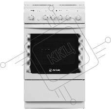 Плита электрическая DeLuxe 506004.00 э белый, конфорок 4 шт, духовка 60 л, 50 см x 85 см x 60 см