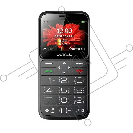 Мобильный телефон teXet TM-B226 черный-красный 