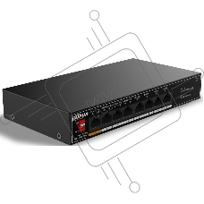 Гигабитный 8-портовый неуправляемый коммутатор c PoE DAHUA DH-SG1008LP, 4xRJ45 1Gb PoE, 4xRJ45 1Gb, суммарно 60Вт, коммутация 20 Гбит/с, MAC-таблица 8K, металл