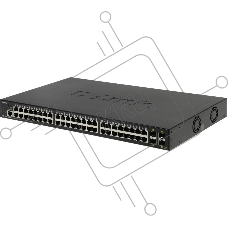 Коммутатор управляемый PoE L2 48 портов 10/100/1000 Мб/с, 4хSFP+, 370 Вт