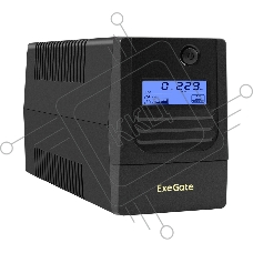 Источник бесперебойного питания ExeGate Smart LB-650.LCD.AVR.4C13.USB (650VA/390W, LCD, AVR, 4*C13, USB, батарея 12V 7Ah, черный)