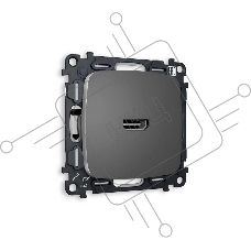 Комплект механизма розетки HDMI 2.0 OMEGA Антрацит серый 40V/500mA 2.0GHz 5-18Gbit/s QUANT (OP6640, VM222) MO664010